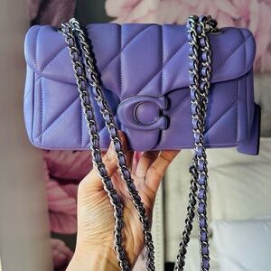 NWT COACH TABBY QUILTED HANDBAG IN PURPLE